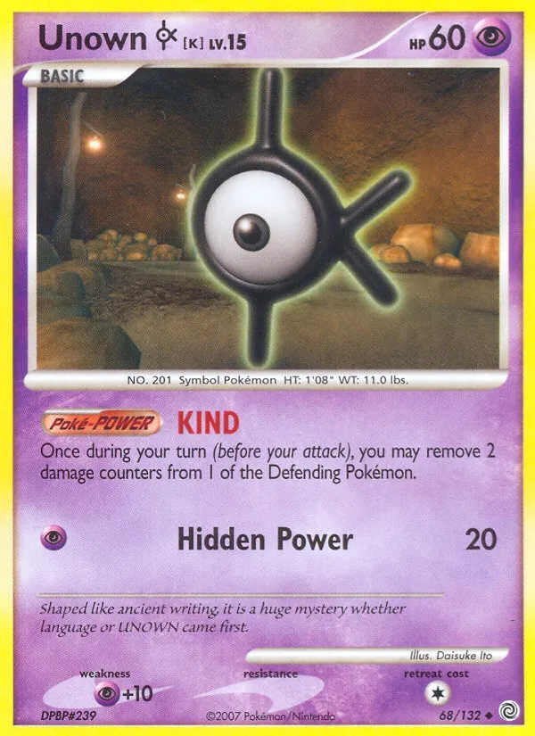 Unown K — Secret Wonders #68 (Pokémon TCG card)