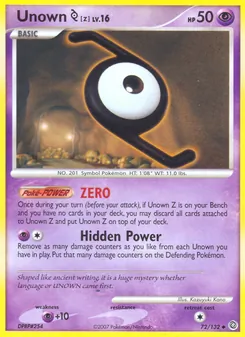 Unown Z (Secret Wonders #72)