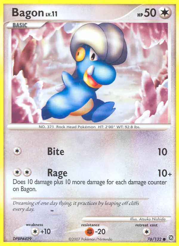 Bagon — Secret Wonders #76 (Pokémon TCG card)