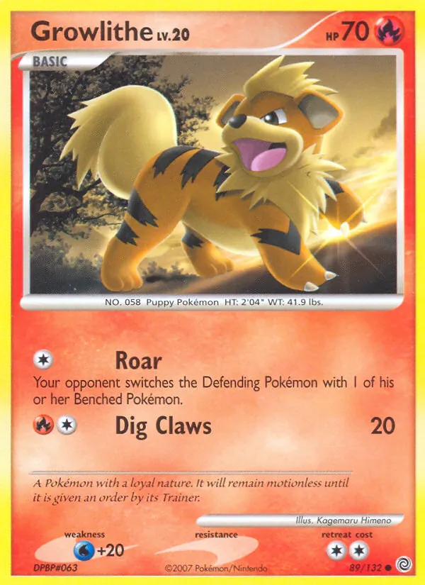 Growlithe — Secret Wonders #89 (Pokémon TCG card)