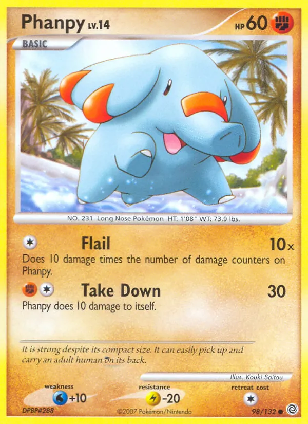 Phanpy — Secret Wonders #98 (Pokémon TCG card)