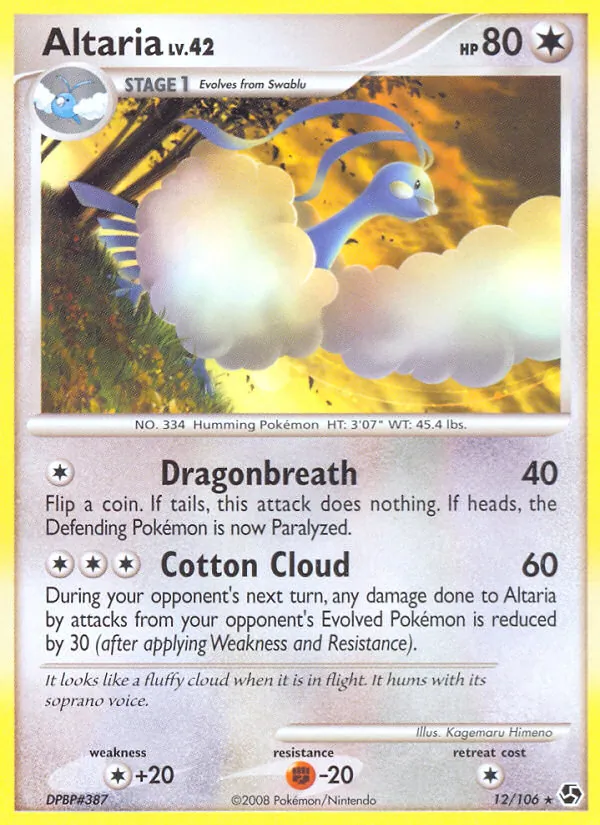 Altaria — Great Encounters #12 (Pokémon TCG card)