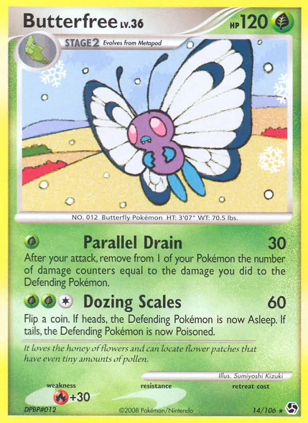 Butterfree — Great Encounters #14 (Pokémon TCG card)