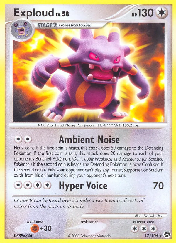 Exploud — Great Encounters #17 (Pokémon TCG card)