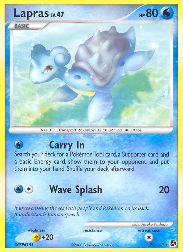 Lapras — Great Encounters #21 (Pokémon TCG card)