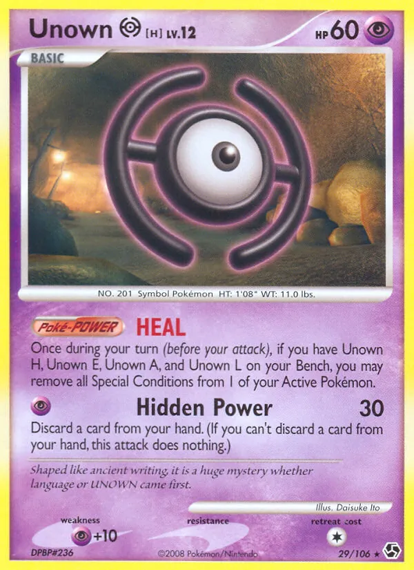Unown H — Great Encounters #29 (Pokémon TCG card)