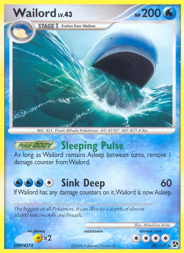 Wailord — Great Encounters #30 (Pokémon TCG card)