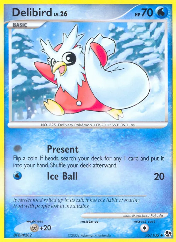Delibird — Great Encounters #36 (Pokémon TCG card)