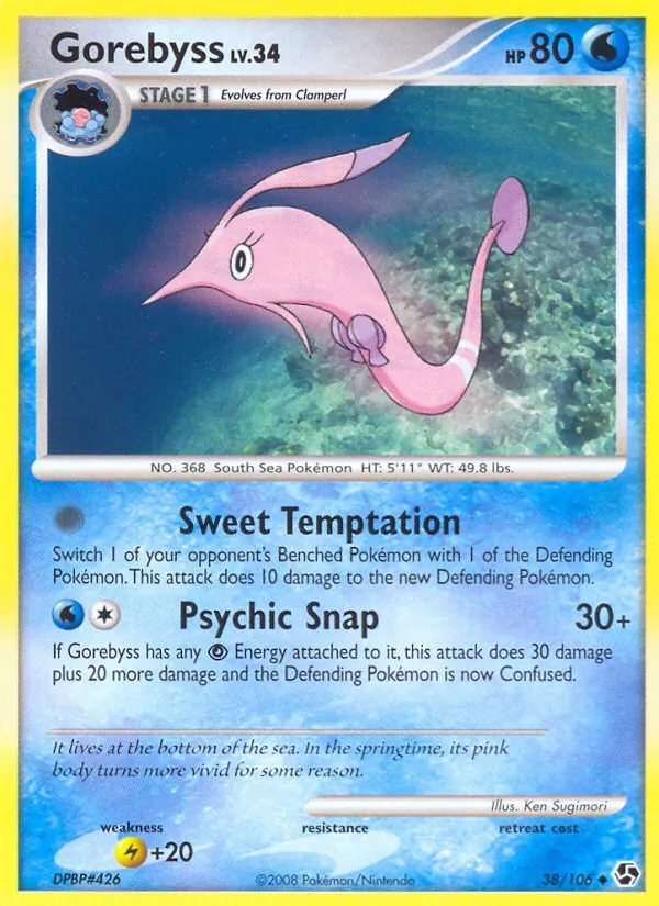Gorebyss — Great Encounters #38 (Pokémon TCG card)