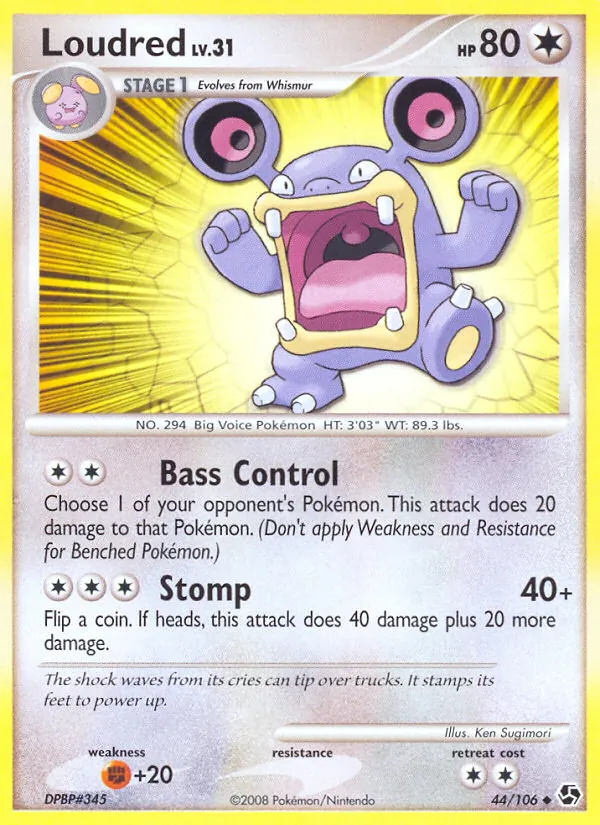 Loudred — Great Encounters #44 (Pokémon TCG card)