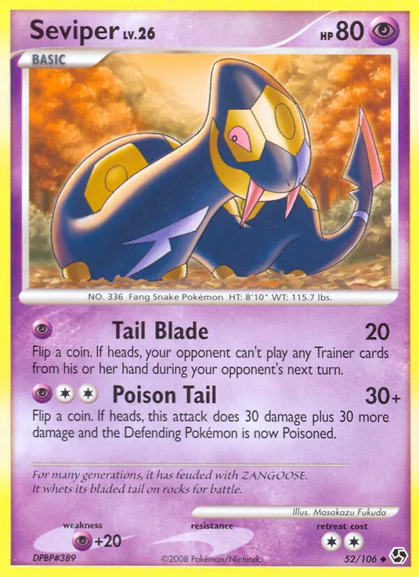 Seviper — Great Encounters #52 (Pokémon TCG card)