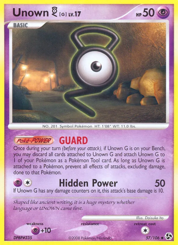 Unown G — Great Encounters #57 (Pokémon TCG card)