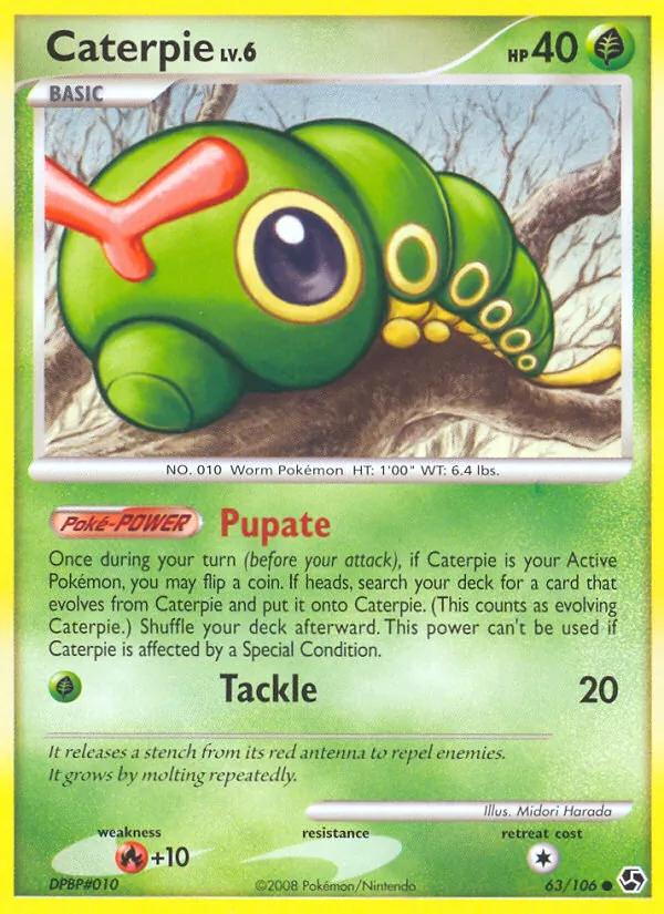 Caterpie — Great Encounters #63 (Pokémon TCG card)