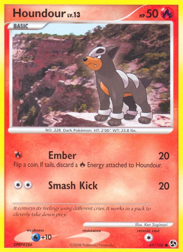 Houndour — Great Encounters #69 (Pokémon TCG card)