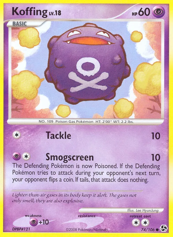 Koffing — Great Encounters #74 (Pokémon TCG card)