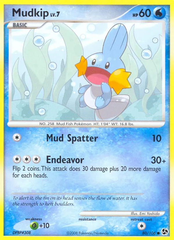 Mudkip — Great Encounters #80 (Pokémon TCG card)