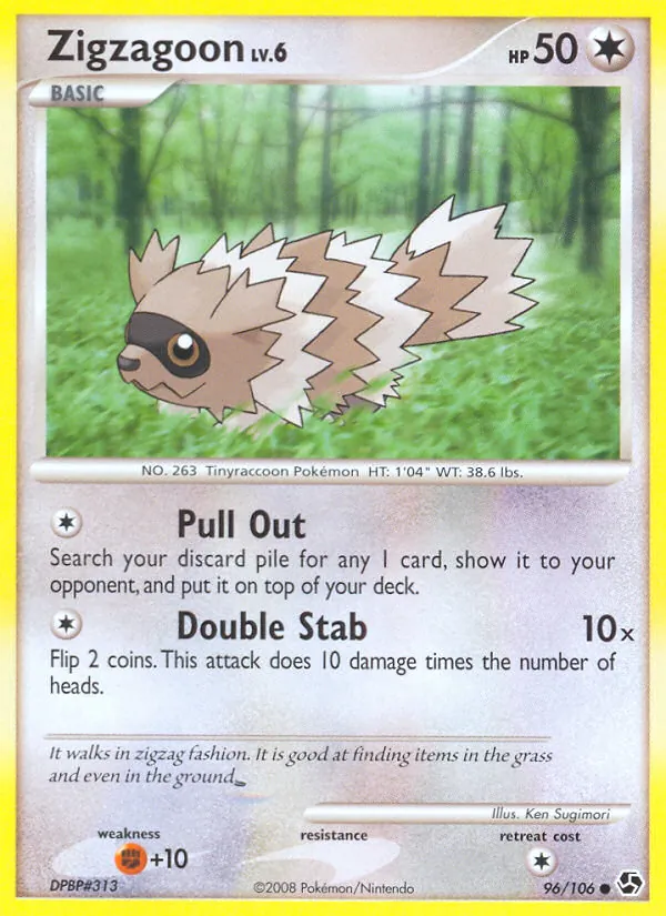 Zigzagoon — Great Encounters #96 (Pokémon TCG card)