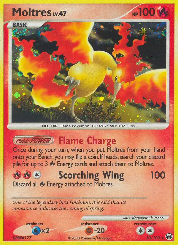 Moltres — Majestic Dawn #10 (Pokémon TCG card)