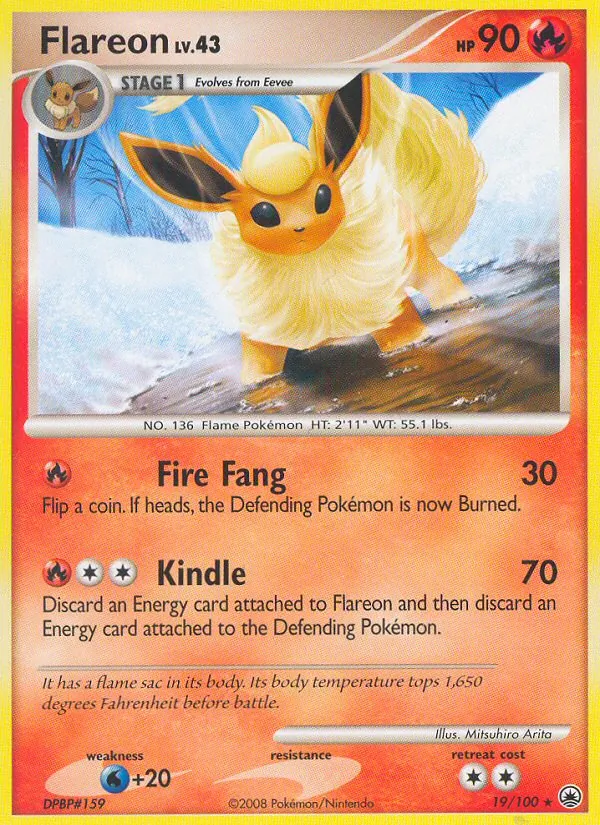 Flareon — Majestic Dawn #19 (Pokémon TCG card)