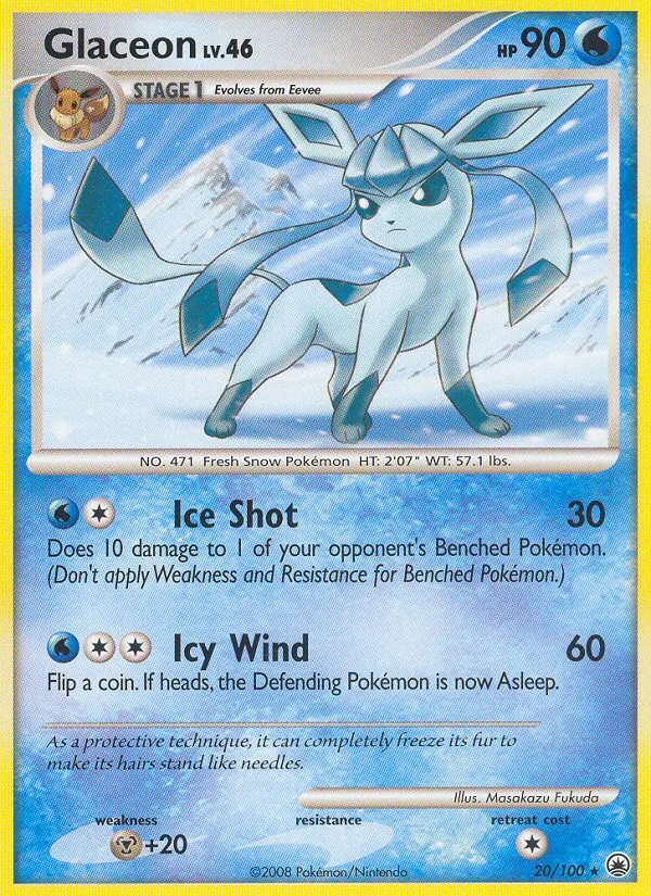 Glaceon — Majestic Dawn #20 (Pokémon TCG card)