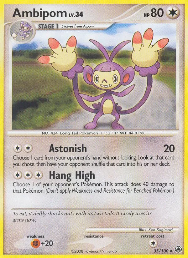 Ambipom — Majestic Dawn #35 (Pokémon TCG card)
