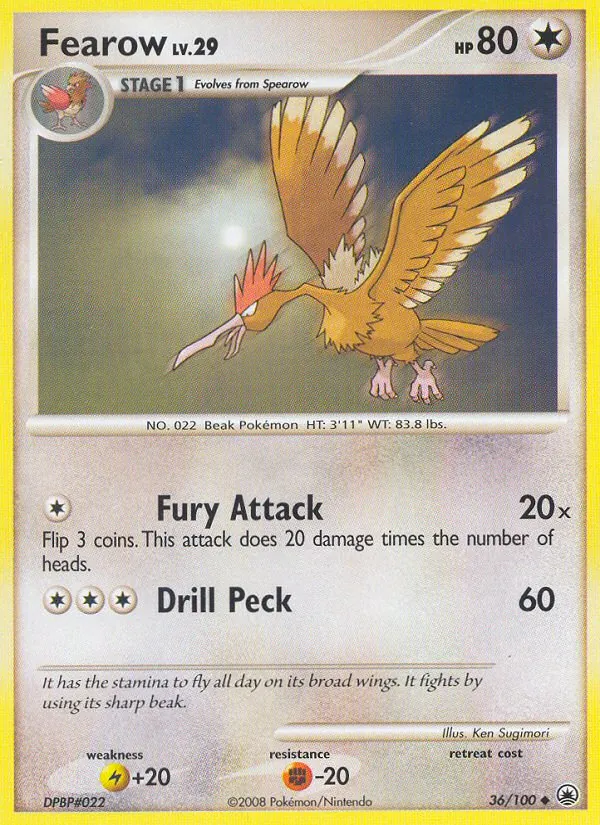 Fearow — Majestic Dawn #36 (Pokémon TCG card)