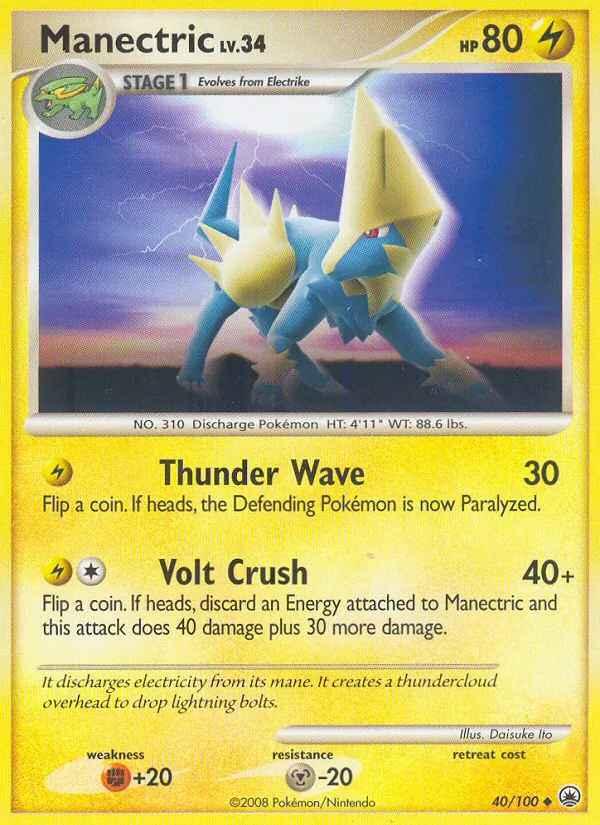 Manectric — Majestic Dawn #40 (Pokémon TCG card)