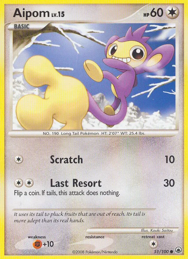 Aipom — Majestic Dawn #51 (Pokémon TCG card)