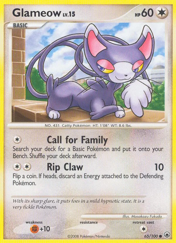 Glameow — Majestic Dawn #65 (Pokémon TCG card)