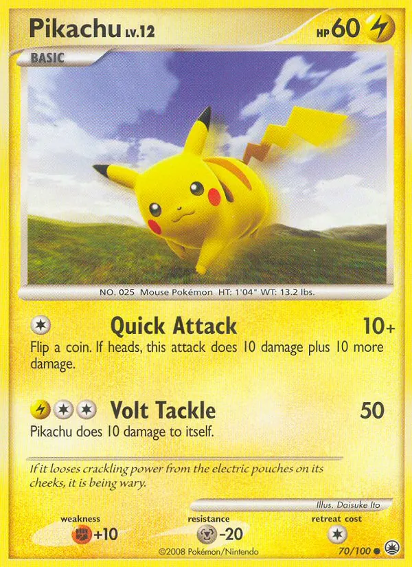 Pikachu — Majestic Dawn #70 (Pokémon TCG card)