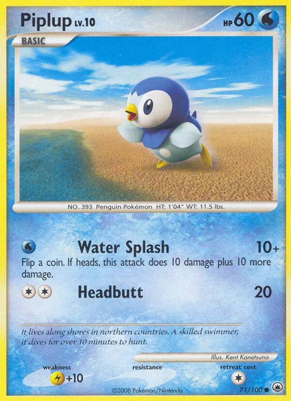Piplup — Majestic Dawn #71 (Pokémon TCG card)