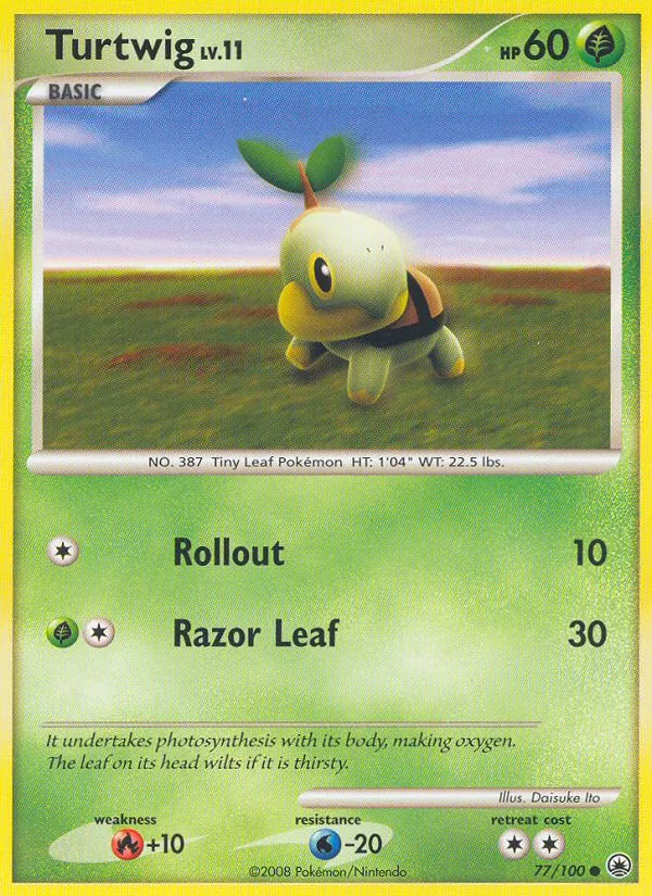 Turtwig — Majestic Dawn #77 (Pokémon TCG card)