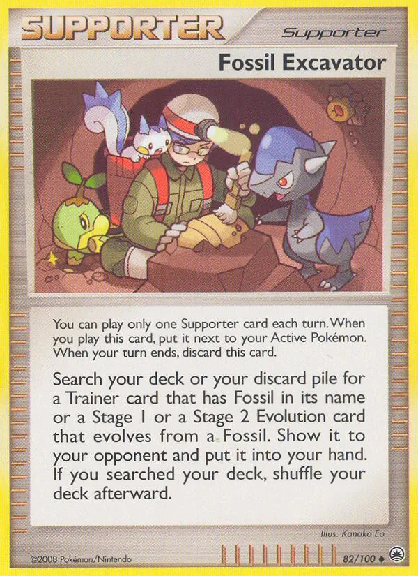 Fossil Excavator — Majestic Dawn #82 (Pokémon TCG card)