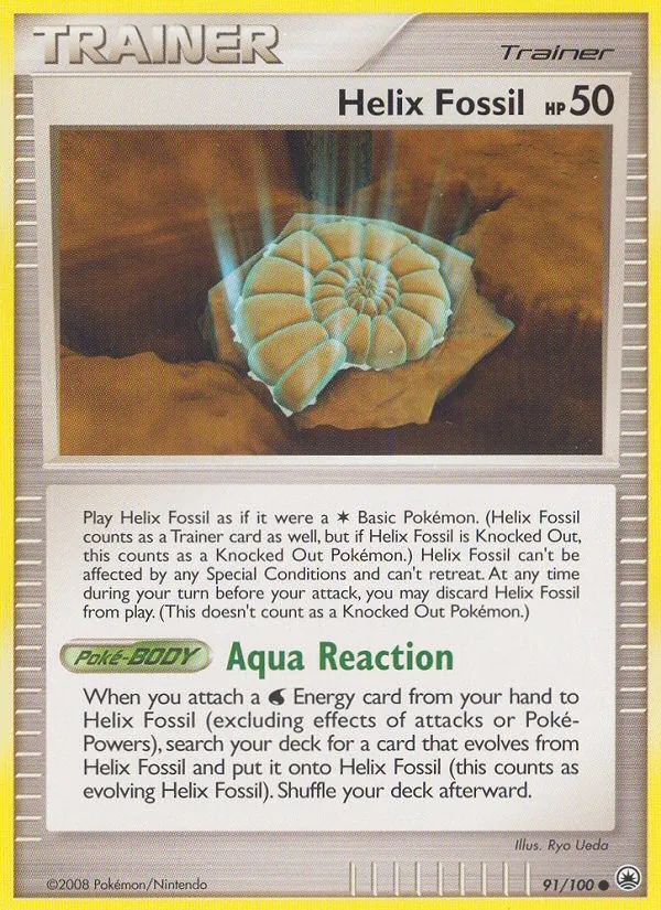 Helix Fossil — Majestic Dawn #91 (Pokémon TCG card)