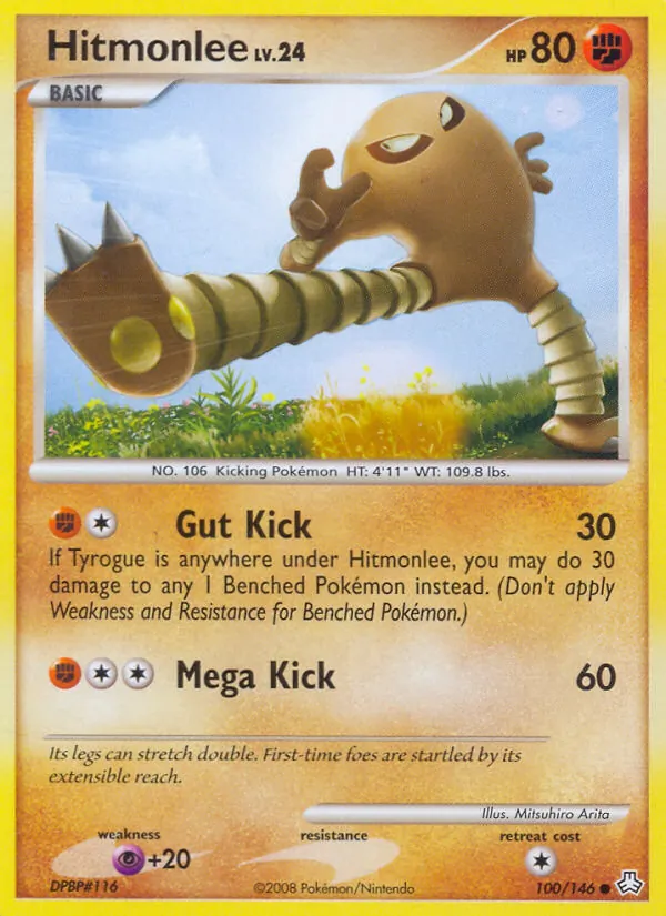 Hitmonlee — Legends Awakened #100 (Pokémon TCG card)