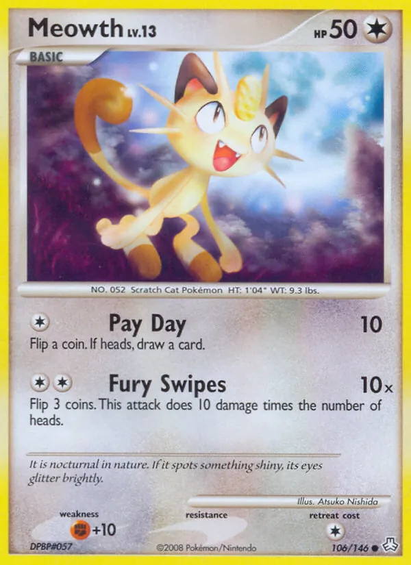 Meowth — Legends Awakened #106 (Pokémon TCG card)