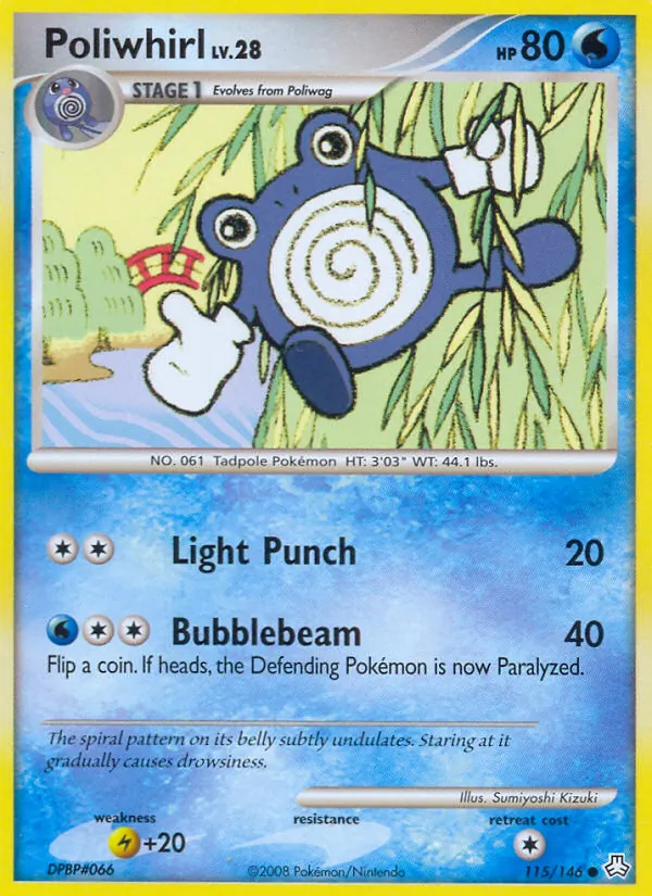 Poliwhirl — Legends Awakened #115 (Pokémon TCG card)