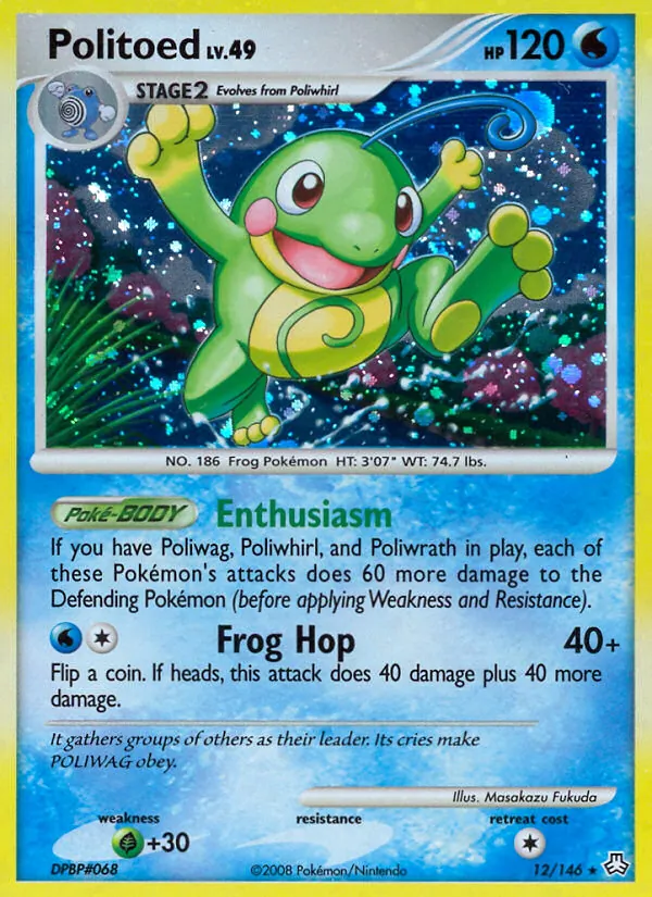 Politoed — Legends Awakened #12 (Pokémon TCG card)