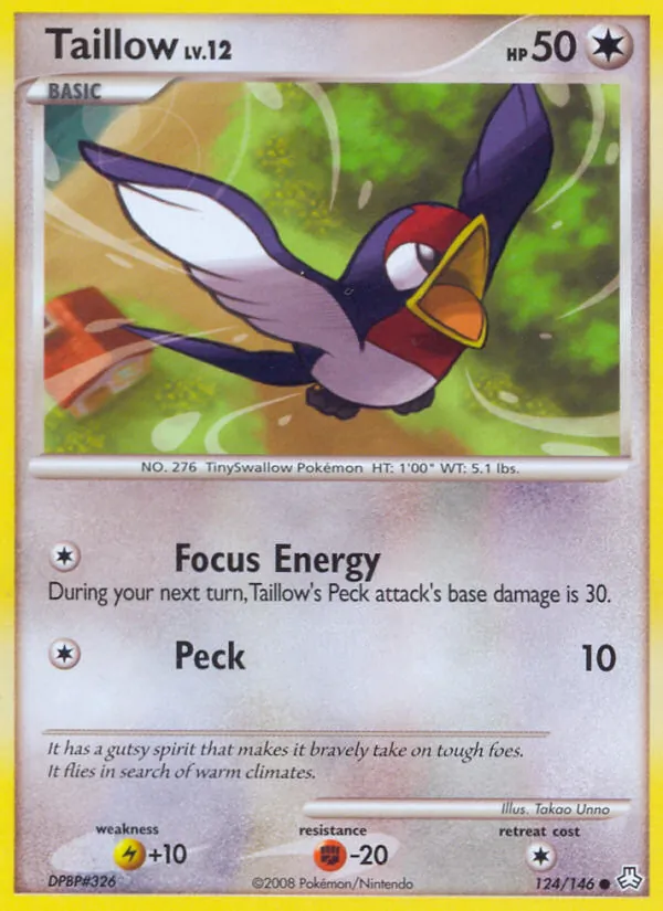 Taillow — Legends Awakened #124 (Pokémon TCG card)