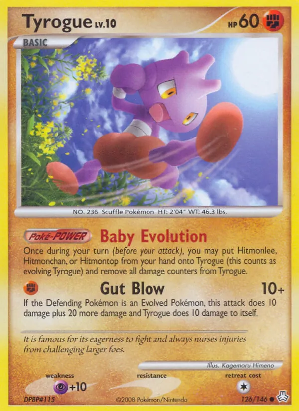 Tyrogue — Legends Awakened #126 (Pokémon TCG card)
