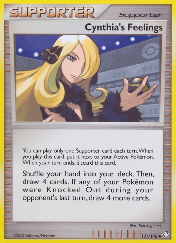 Cynthia's Feelings — Legends Awakened #131 (Pokémon TCG card)