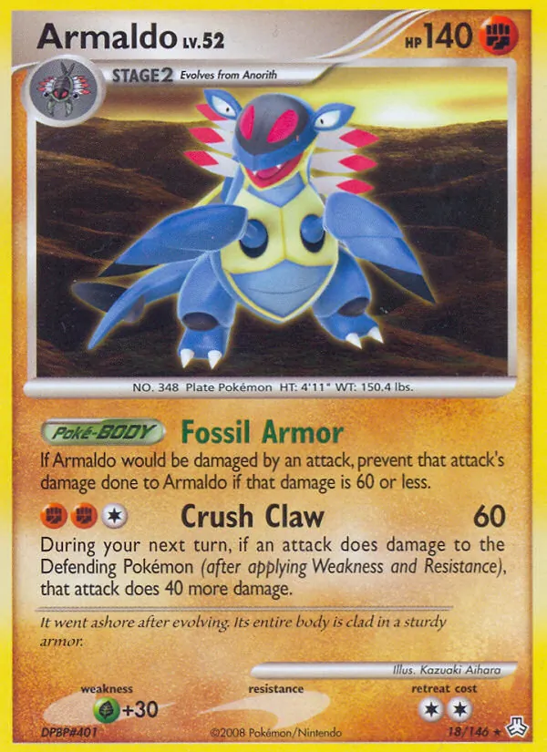 Armaldo — Legends Awakened #18 (Pokémon TCG card)