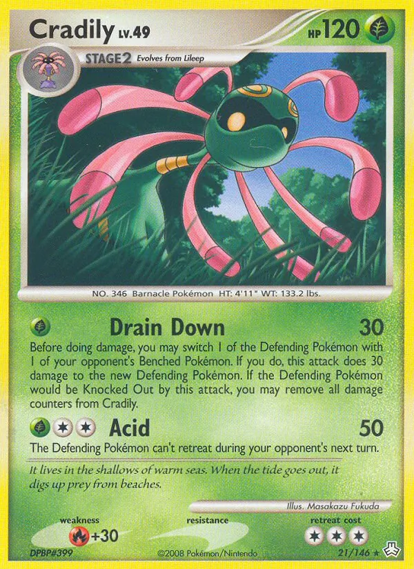 Cradily — Legends Awakened #21 (Pokémon TCG card)