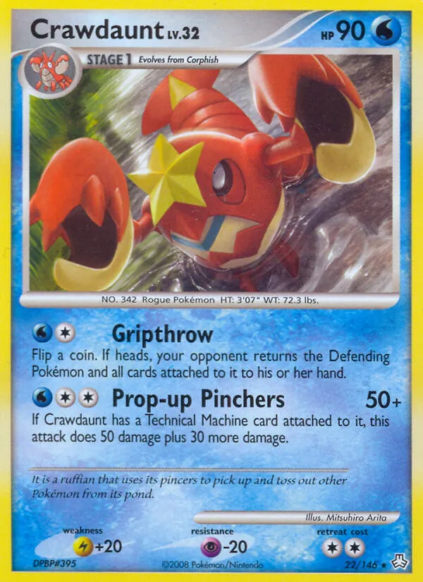 Crawdaunt — Legends Awakened #22 (Pokémon TCG card)