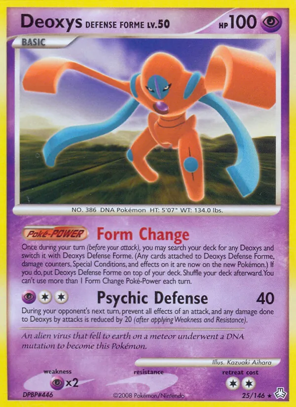 Deoxys Defense Forme — Legends Awakened #25 (Pokémon TCG card)