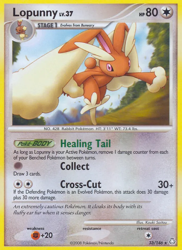 Lopunny — Legends Awakened #33 (Pokémon TCG card)