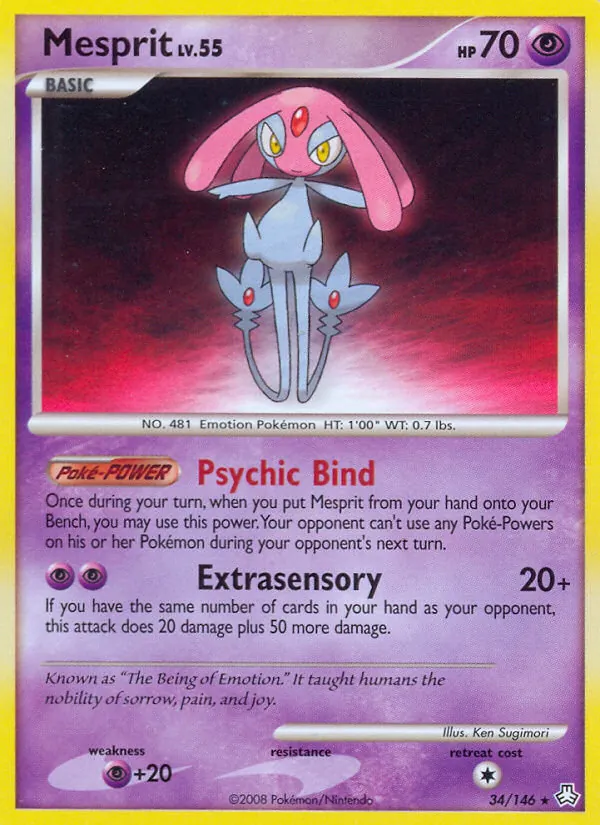 Mesprit — Legends Awakened #34 (Pokémon TCG card)
