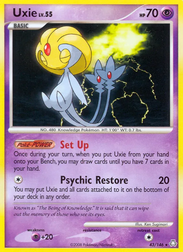 Uxie — Legends Awakened #43 (Pokémon TCG card)