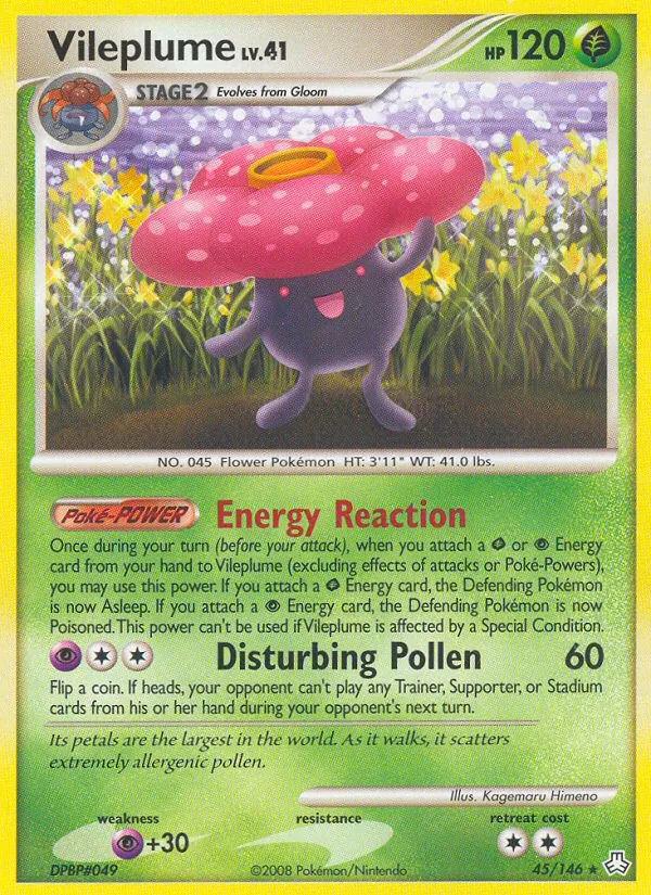 Vileplume — Legends Awakened #45 (Pokémon TCG card)