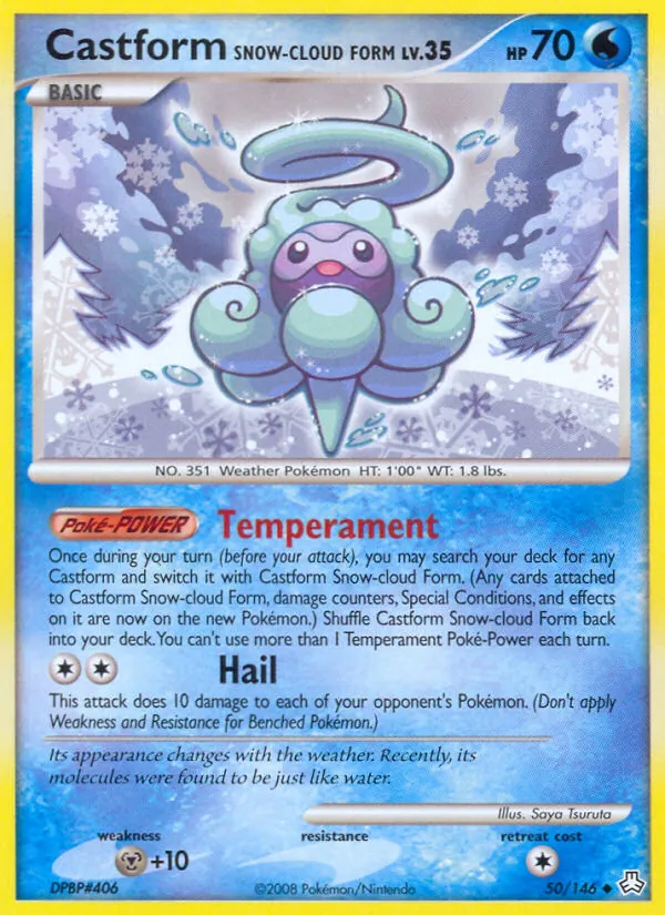 Castform Snow-cloud Form — Legends Awakened #50 (Pokémon TCG card)